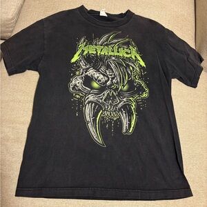 Vintage Metallica green skull t-shirt medium